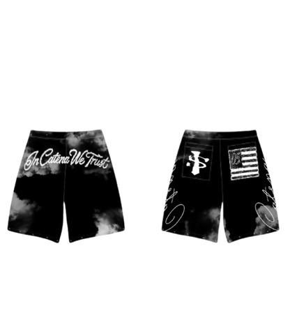 Catena Signature Rhinestone Shorts  Black