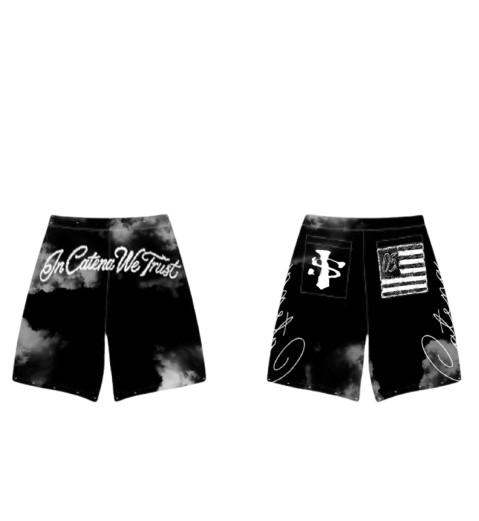 Catena Signature Rhinestone Shorts  Black