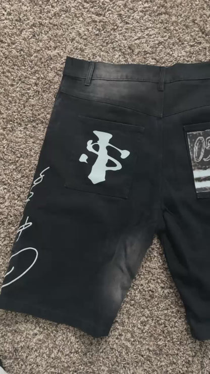 Catena Signature Rhinestone Shorts  Black